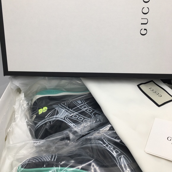 Gucci Ultrapace R Sneakers- Yellow/ Grey- 623109 - Picture 13 of 14